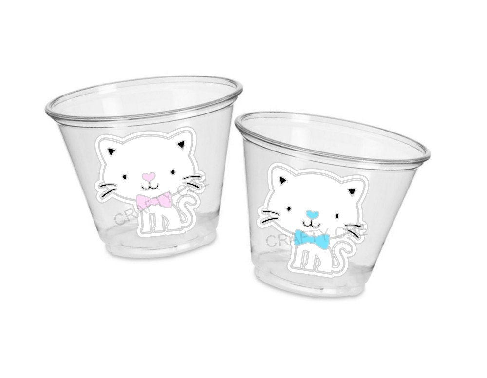 Cat Party Cups, Cat Birthday, Cat Party, Cat Treat Cups, Cat Party Cups, Cat Decorations, Cat Cups, Kitty Party Cups