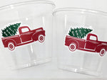 CHRISTMAS PARTY CUPS - Christmas Decorations Christmas Party Supplies Red Truck Cups Christmas Party Favors, Christmas Gifts Christmas Cups