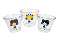 CHEERLEADER PARTY CUPS - Cheer Party Cups Cheerleader Party Cups Cheer Birthday Party Cheer Party Favors Cheer Baby Shower Cups Cheer Squad