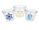 HANUKKAH PARTY CUPS - Hanukkah Cups Menorah Cups Dreidel Cups Hanukkah Party Decorations Hanukkah Party Supplies Hanukkah Party Favors