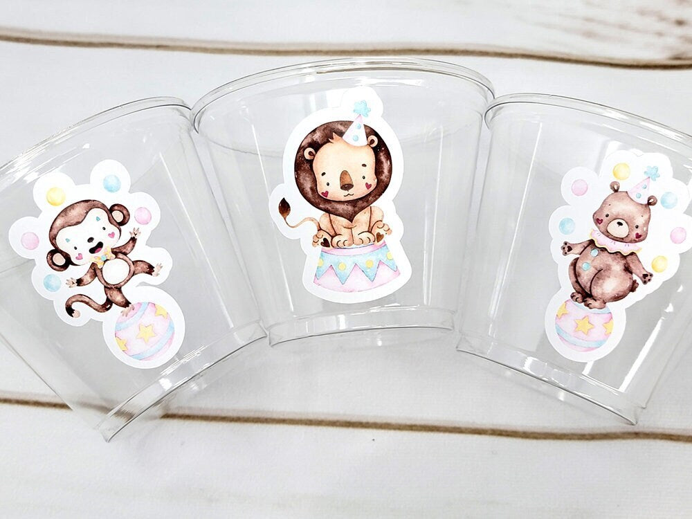 CIRCUS PARTY CUPS - Circus Birthday Cups Circus Party Favors Circus Party Cups Circus Baby Shower Circus Birthday Circus Party Decorations