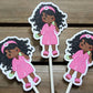 Spa Cupcake Toppers - Spa Birthday Cupcake Toppers - Spa Party Cupcake Toppers - African American Spa Girl