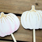 LITTLE PUMPKIN CUPCAKE Toppers - Pumpkin Cupcake Toppers Pumpkin Cake Toppers, Little Pumpkin Birthday, Pumpkin Party, Pink and Gold Pumpkin