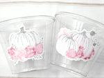 PUMPKIN PARTY CUPS - Pink Little Pumpkin First Birthday Decoration Little Pumpkin Party Fall Baby Shower Fall Party Cups Thanksgiving Cups