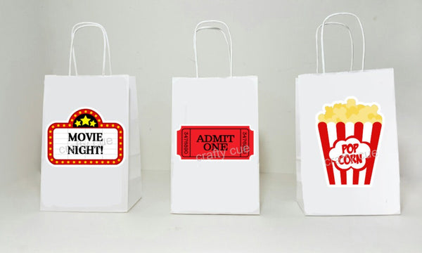 Movie Party Goody Bags, Movie Goody Bags, Movie Night Favor Bags