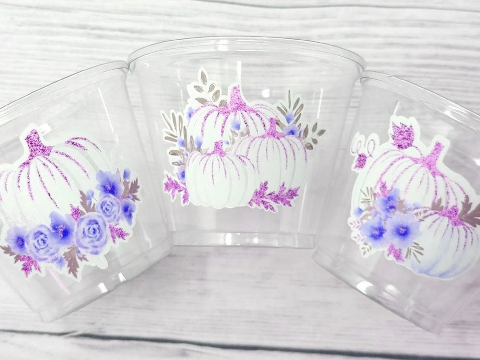 PURPLE PUMPKIN PARTY Cups - Purple Pumpkin Party Purple Pumpkin Cups Little Pumpkin Fall Baby Shower Purple Pumpkin Little Pumpkin Cups