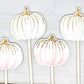 LITTLE PUMPKIN CUPCAKE Toppers - Pumpkin Cupcake Toppers Pumpkin Cake Toppers, Little Pumpkin Birthday, Pumpkin Party, Pink and Gold Pumpkin
