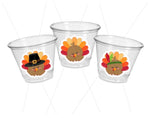 THANKSGIVING PARTY CUPS - Thanksgiving Kids Cups Pilgrim Party Cups Thanksgiving Party Supplies Turkey Party Cups Thanksgiving Decoration