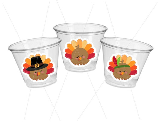 THANKSGIVING PARTY CUPS - Thanksgiving Kids Cups Pilgrim Party Cups Thanksgiving Party Supplies Turkey Party Cups Thanksgiving Decoration