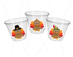 THANKSGIVING PARTY CUPS - Thanksgiving Kids Cups Pilgrim Party Cups Thanksgiving Party Supplies Turkey Party Cups Thanksgiving Decoration