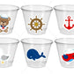 NAUTICAL PARTY CUPS - Nautical Cups Nautical Birthday Nautical Party Nautical Party Favors Nautical Baby Shower Anchor Party Cups Anchor Cup