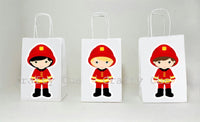 Fireman Goody Bags, Firefighter Goody Bags, Fireman Favor Bags, Firefighter Favor Bags, Firetruck Birthday Party, Goody Bags, Favor Bags
