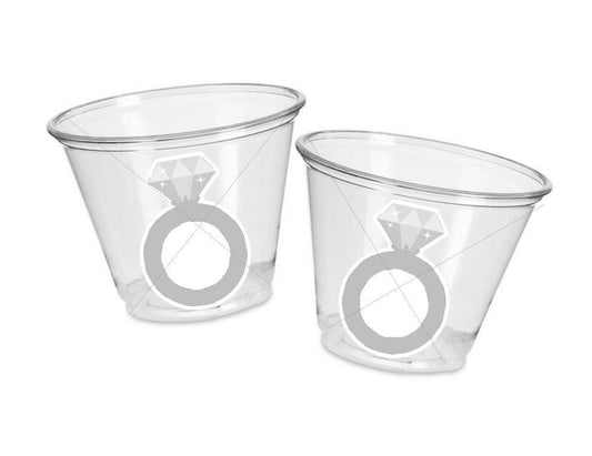 WEDDING FAVOR CUPS -Wedding Party Cups Wedding Decorations Wedding Party Favors Wedding Party Supplies Wedding Ring Cup Rehearsal Dinner Cup