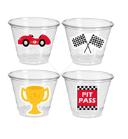 RACING PARTY CUPS - Race Car Cups Racing Birthday Cups Racing Birthday Cups Race Car Party Favors Racing Party Favors Racing Decorations