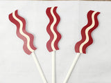 BACON Cupcake Toppers, Breakfast Party Cupcake Toppers, Breakfast Party Decorations