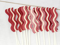 BACON Cupcake Toppers, Breakfast Party Cupcake Toppers, Breakfast Party Decorations