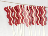 BACON Cupcake Toppers, Breakfast Party Cupcake Toppers, Breakfast Party Decorations
