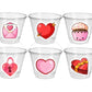 VALENTINES DAY CUPS - Valentines Party Cups Valentines Gifts Valentines Day Gifts Valentines Day Favor Cups Valentine's Day Cups Valentines