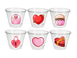 VALENTINES DAY CUPS - Valentines Party Cups Valentines Gifts Valentines Day Gifts Valentines Day Favor Cups Valentine's Day Cups Valentines