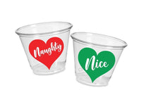 CHRISTMAS PARTY CUPS - Nice Cups Naughty Cups Christmas Decorations Christmas Party Supplies Christmas Party Favors, Christmas Gifts Cups