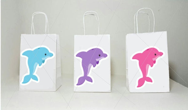 Dolphin Goody Bags, Dolphin Party Favor, Goody, Gift Bags - Under the Sea, Ocean Party