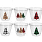 CHRISTMAS PARTY CUPS - Plaid Christmas Tree Cups Christmas Decorations Christmas Party Christmas Party Favors Christmas Gifts Teacher Gifts