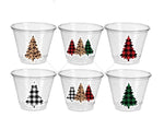 CHRISTMAS PARTY CUPS - Plaid Christmas Tree Cups Christmas Decorations Christmas Party Christmas Party Favors Christmas Gifts Teacher Gifts