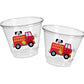 FIRETRUCK PARTY CUPS - Firetruck Cups Firetruck Party Firetruck Birthday Firetruck Birthday Party Favors Fire Truck Favors Fireman Birthday