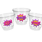 GIRL SUPERHERO PARTY Cups - Girl Superhero Cups Superhero Birthday Superhero Party Superhero Decorations Superhero Party Favors Pink Purple