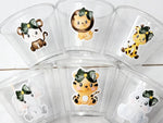 GIRL SAFARI PARTY Cups Safari Birthday Cups Safari Birthday Safari Party Safari Decorations Safari Baby Shower Safari Favors Girl Animals