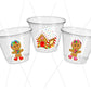 GINGERBREAD PARTY CUPS -Gingerbread Cups Christmas Party Cups Gingerbread Party Gingerbread He or She Cups Birthday Decoration Gender Reveal