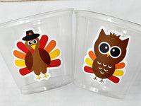 THANKSGIVING PARTY CUPS - Fall Party Cups Turkey Party Cups Little Turkey Turkey Cups Thanksgiving Cups Thanksgiving Decoration Fall Party