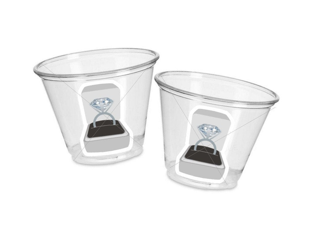WEDDING FAVOR CUPS -Wedding Party Cups Wedding Decorations Wedding Party Favors Wedding Party Supplies Wedding Ring Cup Rehearsal Dinner Cup