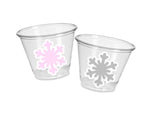 SNOWFLAKE PARTY CUPS -Snowflake Cups Snowflake Birthday Snowflake Baby Shower Snowflake Decorations Snowflake Party Supply Winter Wonderland