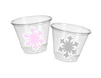 SNOWFLAKE PARTY CUPS -Snowflake Cups Snowflake Birthday Snowflake Baby Shower Snowflake Decorations Snowflake Party Supply Winter Wonderland