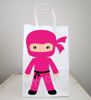 Ninja Goody Bags, Ninja Favor Bags, Ninja Party Bags, Karate Goody Bags, Girl Ninja, Girl Karate