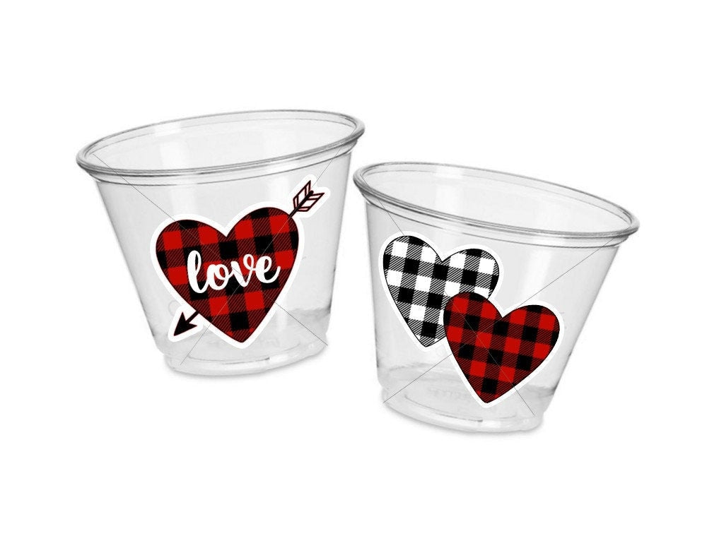 VALENTINES DAY CUPS - Valentines Party Cups Valentines Gifts Valentines Day Gifts Valentines Day Favor Cups Valentine's Day Cups Valentines