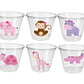 GIRL SAFARI PARTY Cups - Girl Jungle Party Cups Safari Birthday Cups Safari Party Safari Decorations Safari Baby Shower Safari Favors Animal