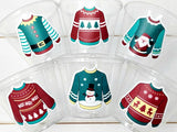CHRISTMAS PARTY CUPS - Ugly Sweater Christmas Cups Christmas Decorations Christmas Party Supplies Christmas Party Favors Christmas Gifts
