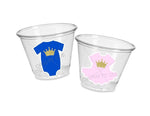 PRINCE OR PRINCESS Party Cups -Gender Reveal Party Cups One Piece Party Cups Tutu Party Cups Baby Shower Gender Reveal Decorations He or She