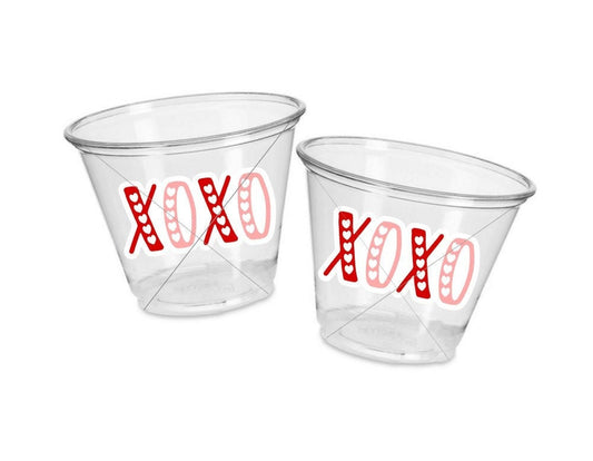 VALENTINE'S DAY CUPS - Valentine Party Cups Valentines Gifts Valentines Day Gifts Valentines Day Favor Cups Valentine's Day Cups XoXo Cups