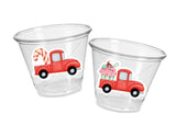 CHRISTMAS PARTY CUPS - Christmas Decorations Christmas Party Supplies Red Truck Cups Christmas Party Favors, Christmas Gifts Christmas Cups