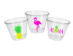LUAU PARTY CUPS- Luau Cups Luau Party Decoration Luau Party Supplies Luau Baby Shower Tropical Party Decoration Tropical Party Luau Birthday