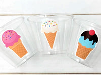 ICE CREAM PARTY Cups - Ice Cream Birthday Ice Cream Party Ice Cream Treat Cups Ice Cream Party Cups Ice Cream Decorations Ice Cream Cups
