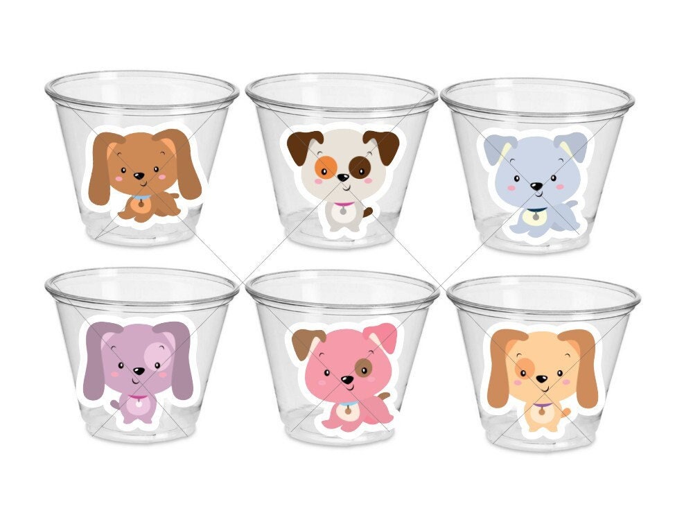 PUPPY PARTY Cups - Dog Party Cups Paw Cups Puppy Party Cups Dog Birthday Party Puppy Birthday Party Puppy Party Decorations Dog Party Favors