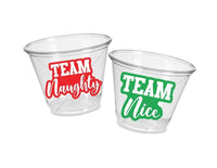 CHRISTMAS PARTY CUPS - Team Naughty Team Nice Christmas Decorations Christmas Party Christmas Party Favors Christmas Gifts Christmas Favors