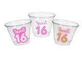 SWEET 16 PARTY Cups - Sweet Sixteen Party Cups Sweet 16 Party Cups Sweet Sixteen Party Favors Sweet Sixteen Party Favors 16th Birthday Party
