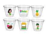 LUAU PARTY CUPS - Aloha Party Cups Luau Party Decoration, Luau Party Supplies Luau Baby Shower Tropical Party Decorations Hawaii Party Luau