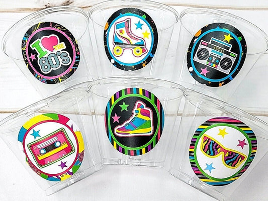 I Love the 80'S PARTY CUPS - 80's Birthday Cups 80's Party Cups 80's Decorations 80's Birthday Party 80's Birthday Party Decorations 80's