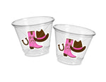 COWGIRL PARTY CUPS - Cowgirl Cups Cowgirl Party Decorations Cowgirl Baby Shower Decorations Baby Sprinkle Cowgirl Boots Birthday Decor Favor